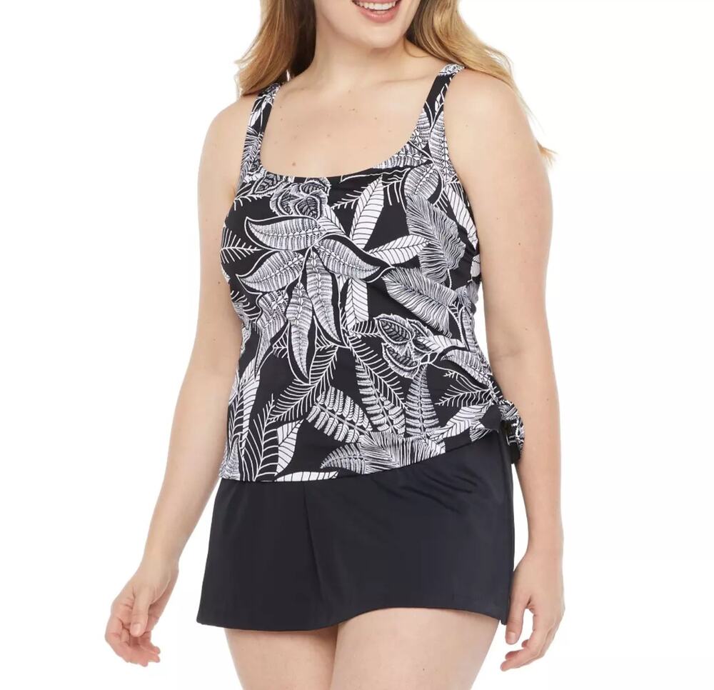 Azul Swim Dress by Maxine of Hollywood Leaf Womens 12 Tropical cruise  vacation